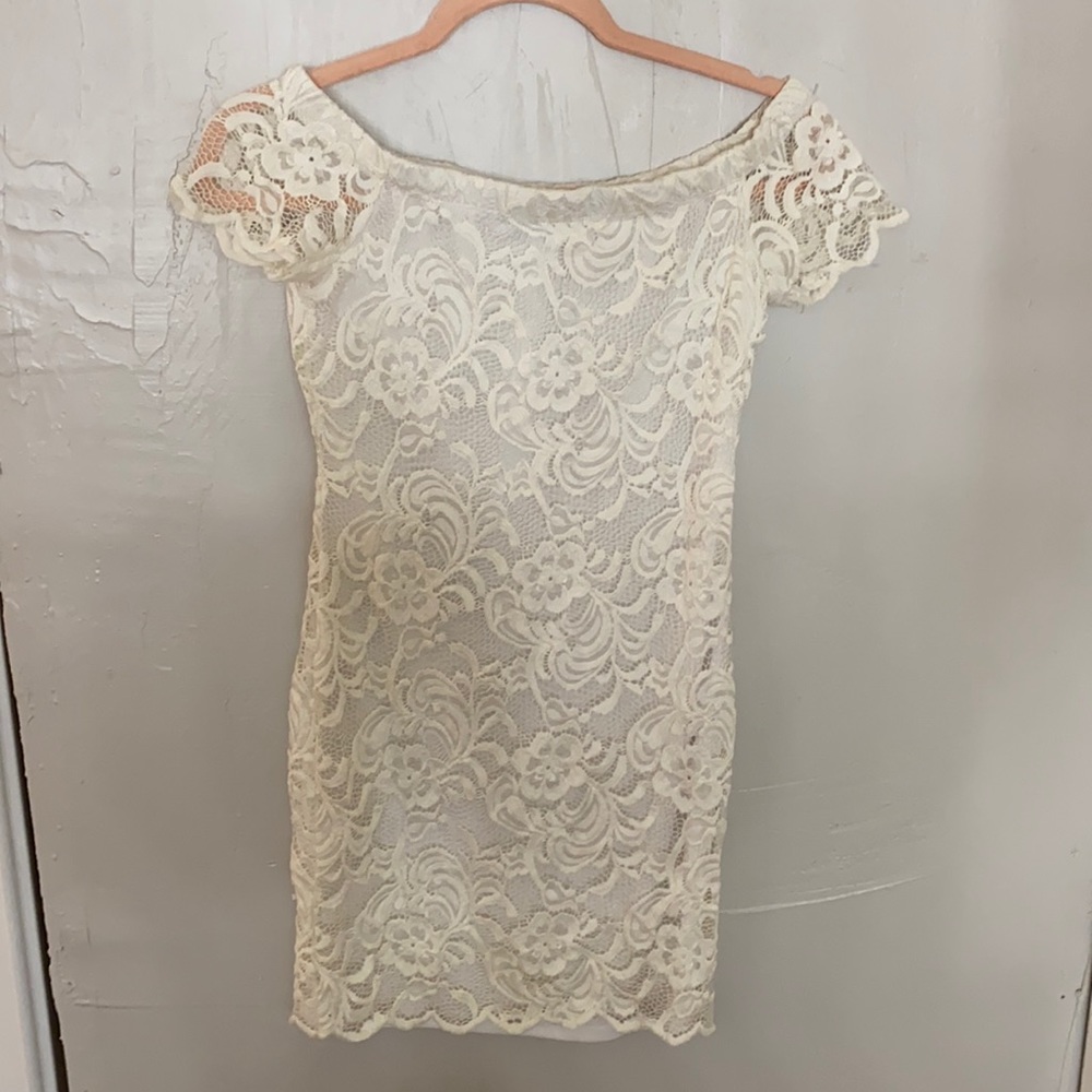 White mini dress size small
